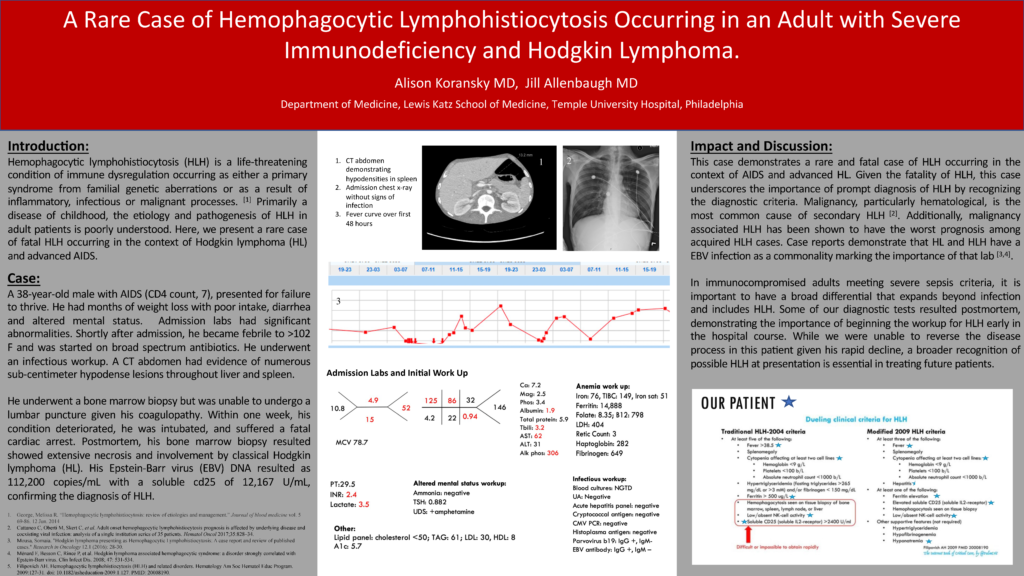 Alison Koransky - PAS- 8- A rare case of hemophagocytic lymphohistiocytosis